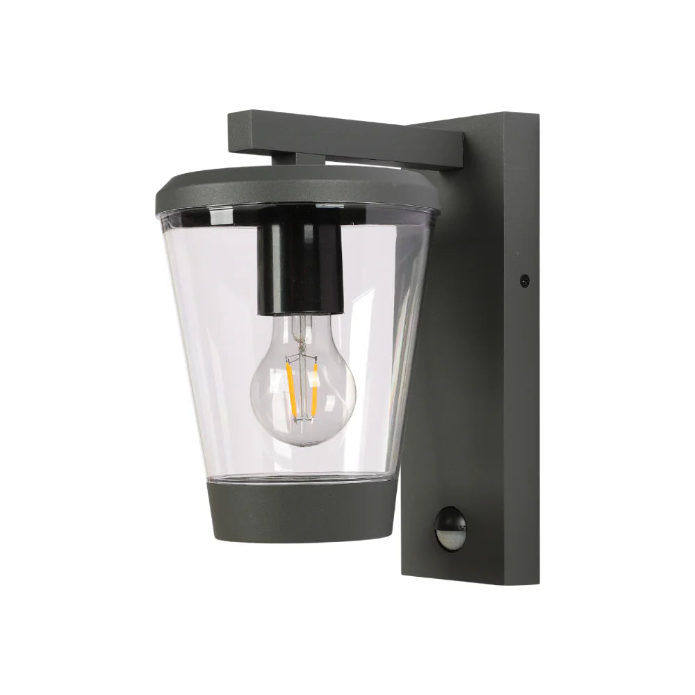 Cavado Modern Outdoor Lantern Wall Light E27 Dark Grey