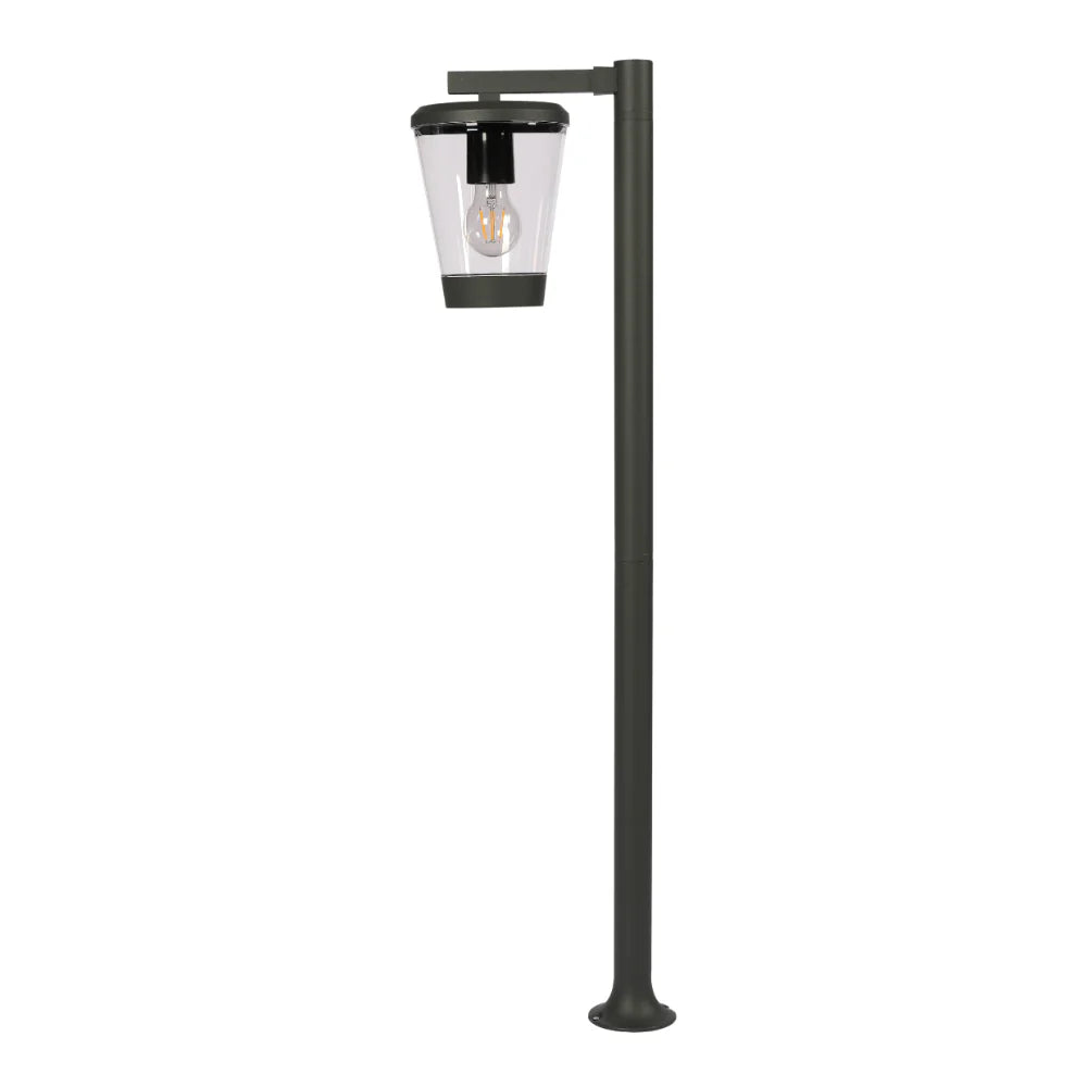 Cavado Outdoor Pathway Bollard Lawn Light E27 Dark Grey