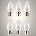 Cetus LED Candle Bulb C37 Dimmable B22 Bayonet Cap 6W Pack of 6