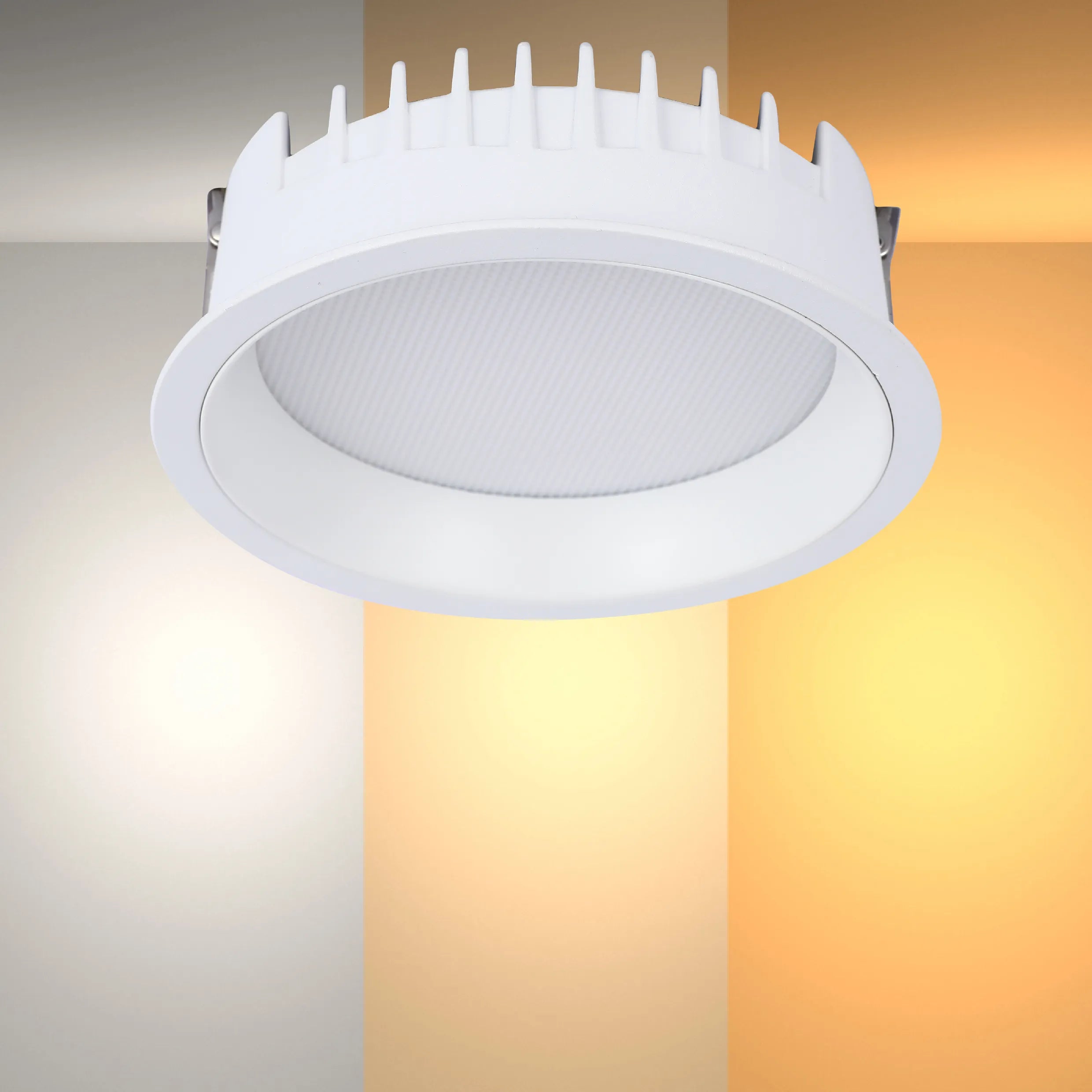 Circular Recessed LED Downlight - Black & White - Multiple Sizes