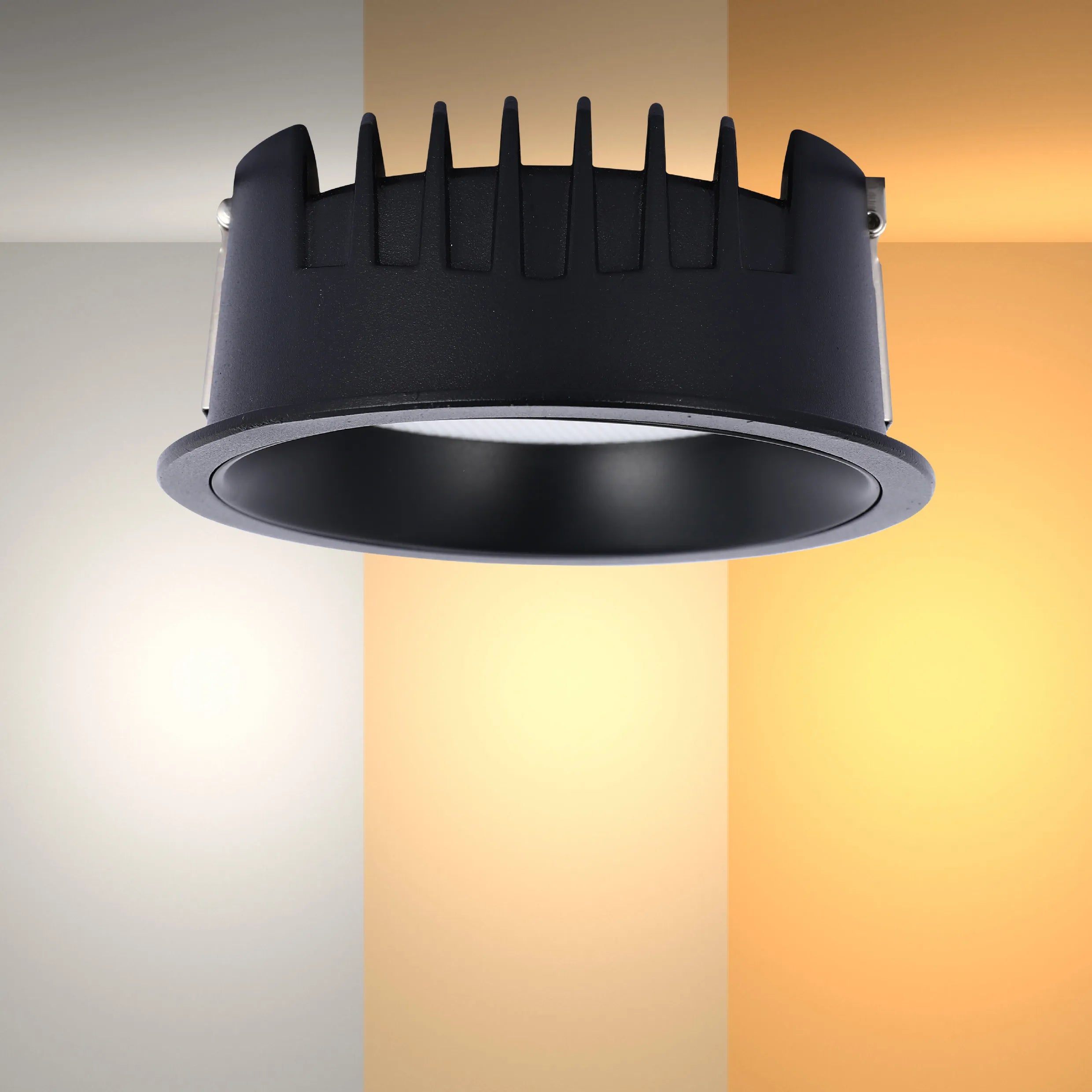 Circular Recessed LED Downlight - Black & White - Multiple Sizes