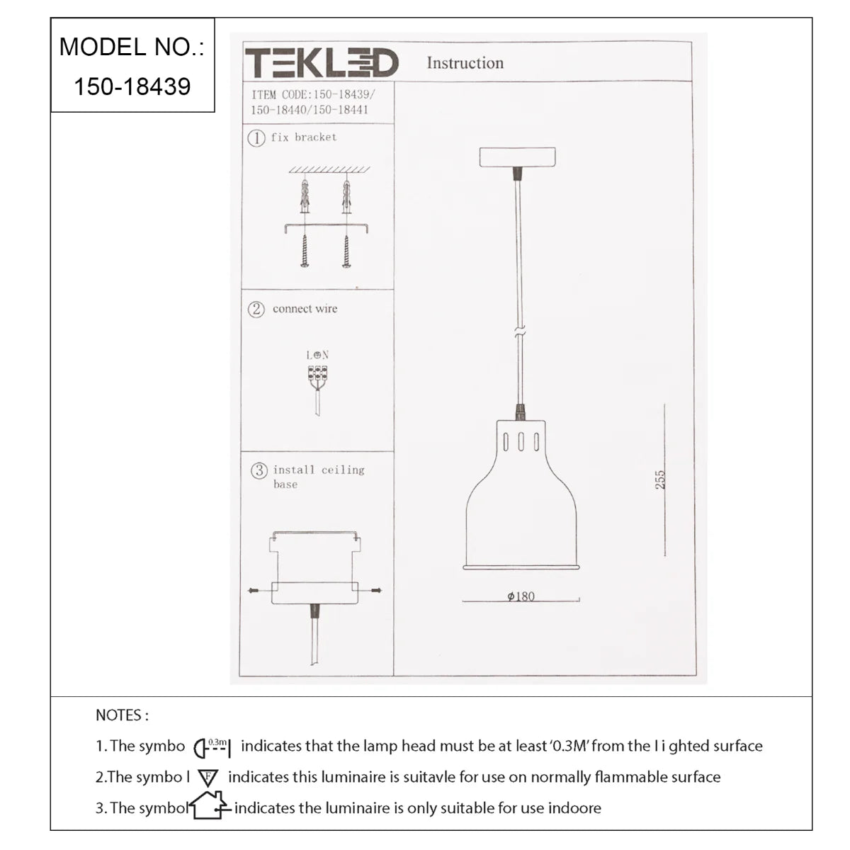 Technical specs of Contemporary Dome-Topped Cylinder Pendant Light 150-18439