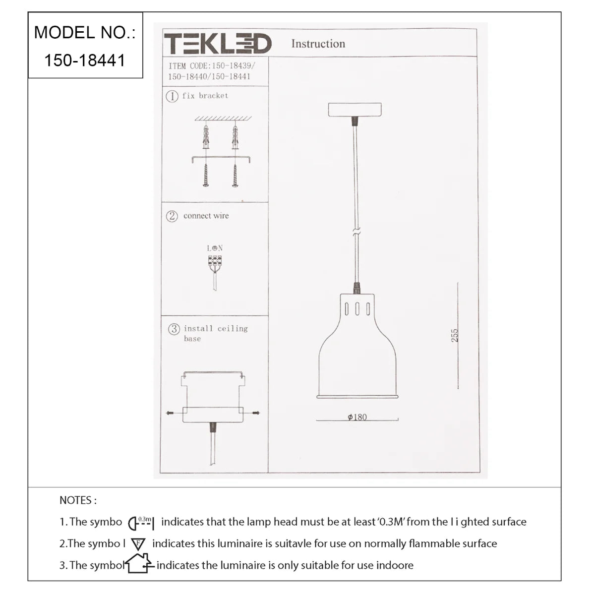 Technical specs of Contemporary Dome-Topped Cylinder Pendant Light 150-18441