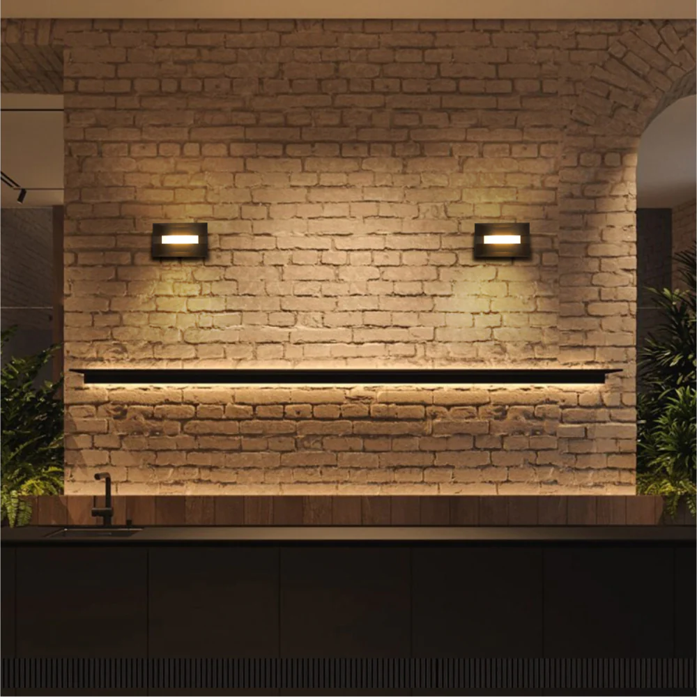 Contemporary Dual-Arc LED Wall Sconce