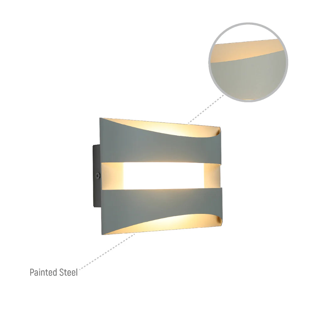 Contemporary Dual-Arc LED Wall Sconce