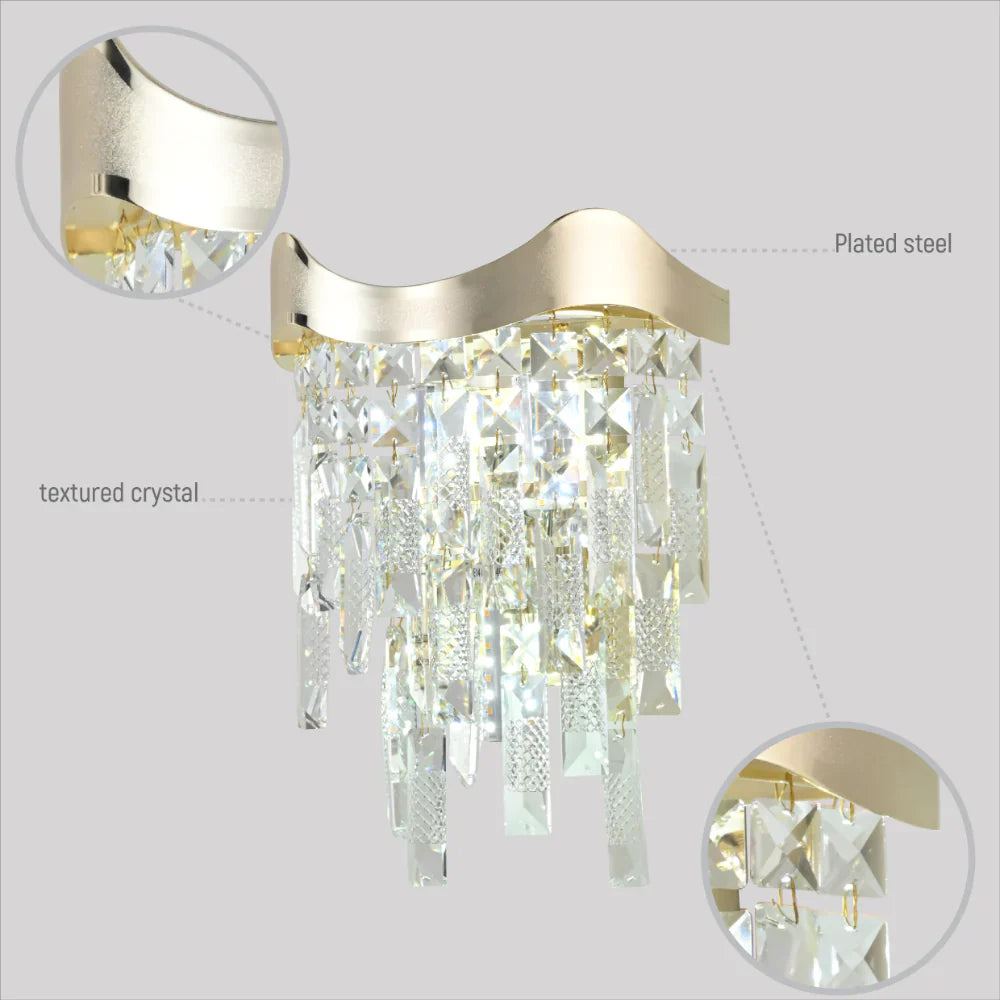 Details of Crown Crystal Chandelier Wall Light | TEKLED 151-19956