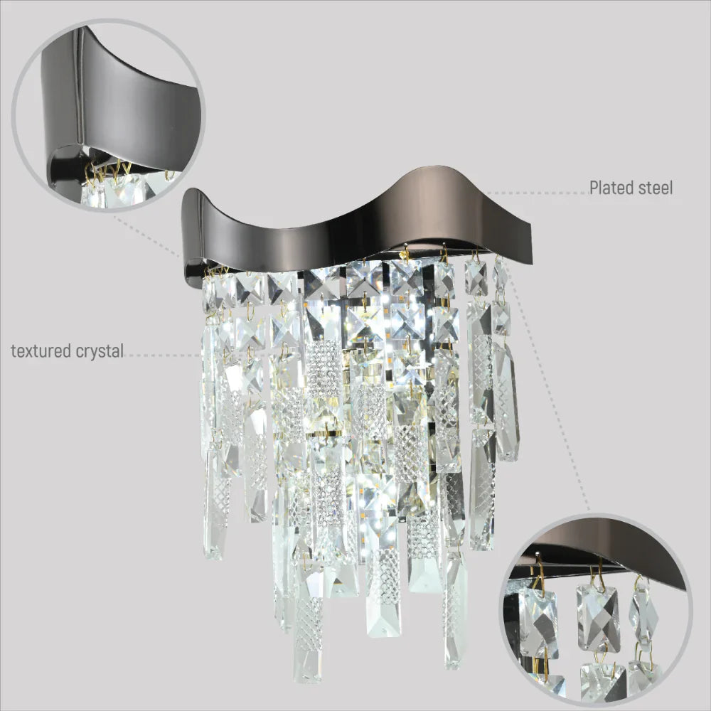 Details of Crown Crystal Chandelier Wall Light | TEKLED 151-19957