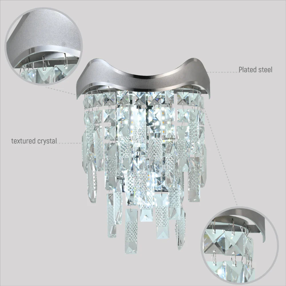 Details of Crown Crystal Chandelier Wall Light | TEKLED 151-19958