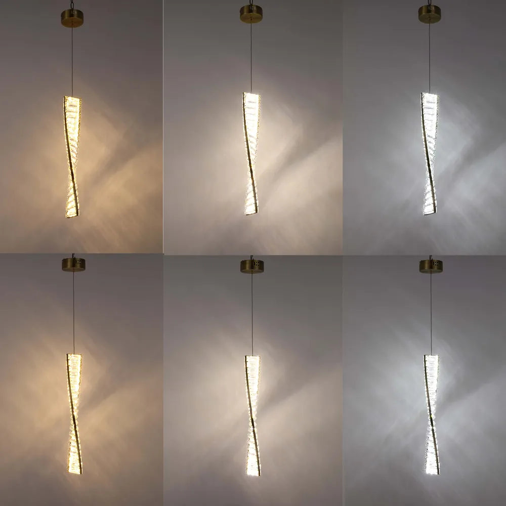 LED Wall Light TEKLED Crystal LED Pendant Lamp Antique Brass 9W 3CCT (TEKLED) -159-18162--159-18162