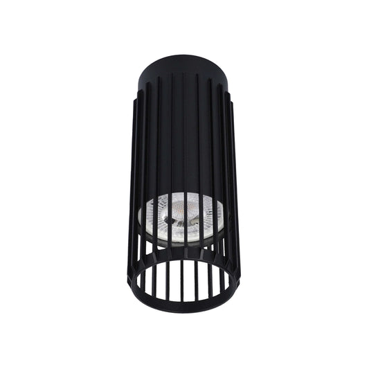 Cylindrical Slatted Pendant & Flush Mount Lights