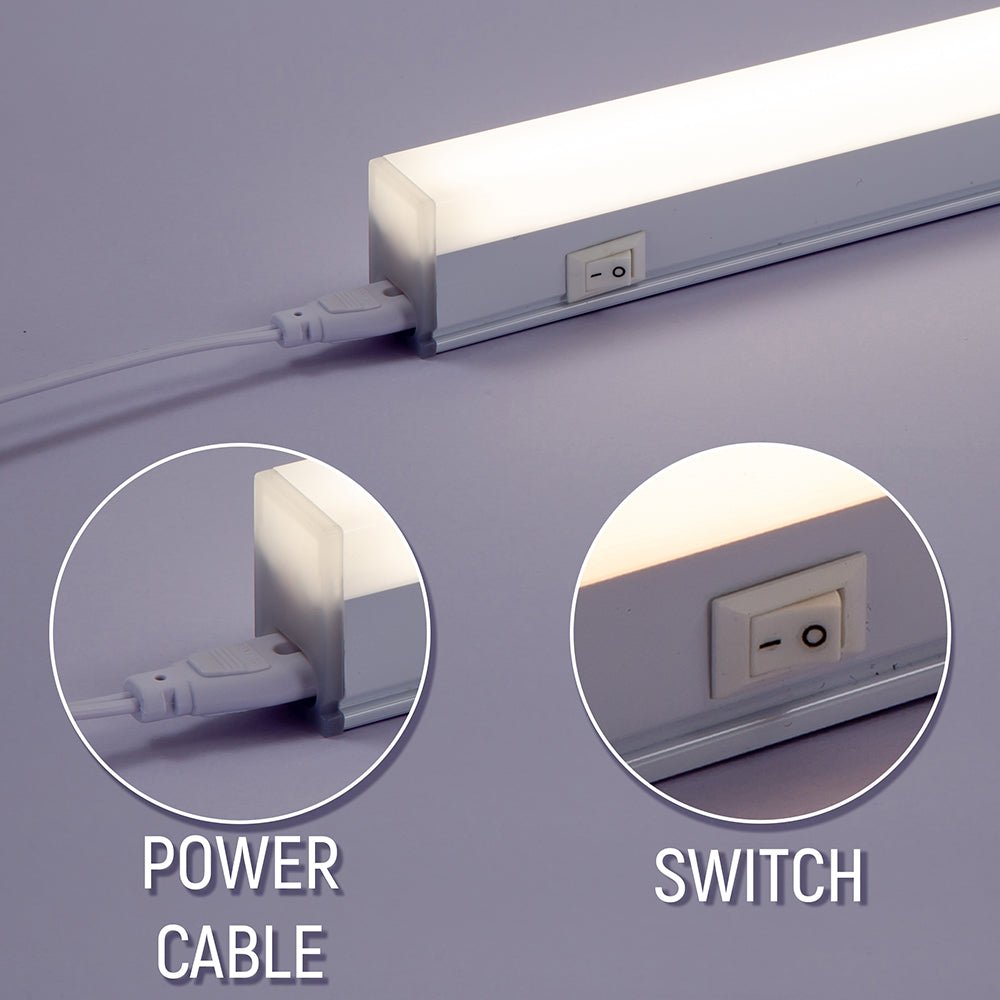 Detailed images of LED T5 Under Cabinet Link Light 14W 3000K Warm White IP20 with switch 872mm 3ft