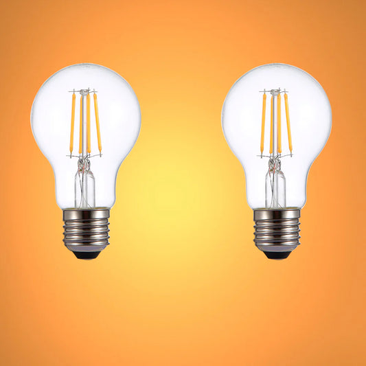 LED Dimmable Filament A60 GLS Bulb E27 Edison Screw 6.5W Warm White 2700K