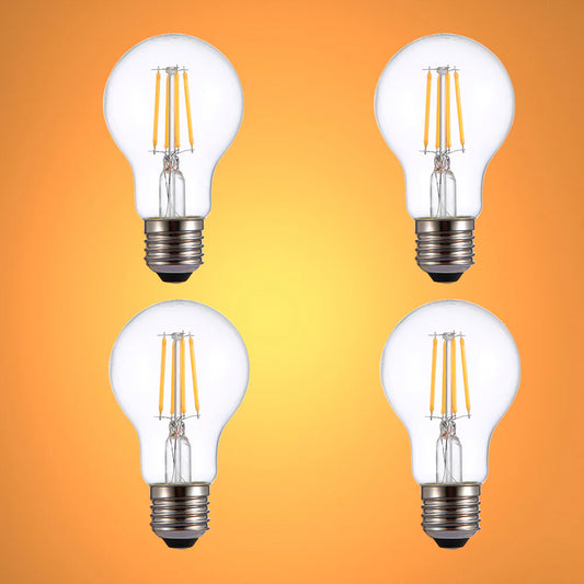 LED Dimmable Filament A60 GLS Bulb E27 Edison Screw 6.5W Warm White 2700K