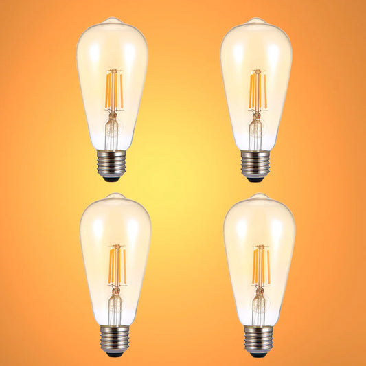 LED Dimmable Filament ST64 Edison Bulb E27 Edison Screw 6.5W