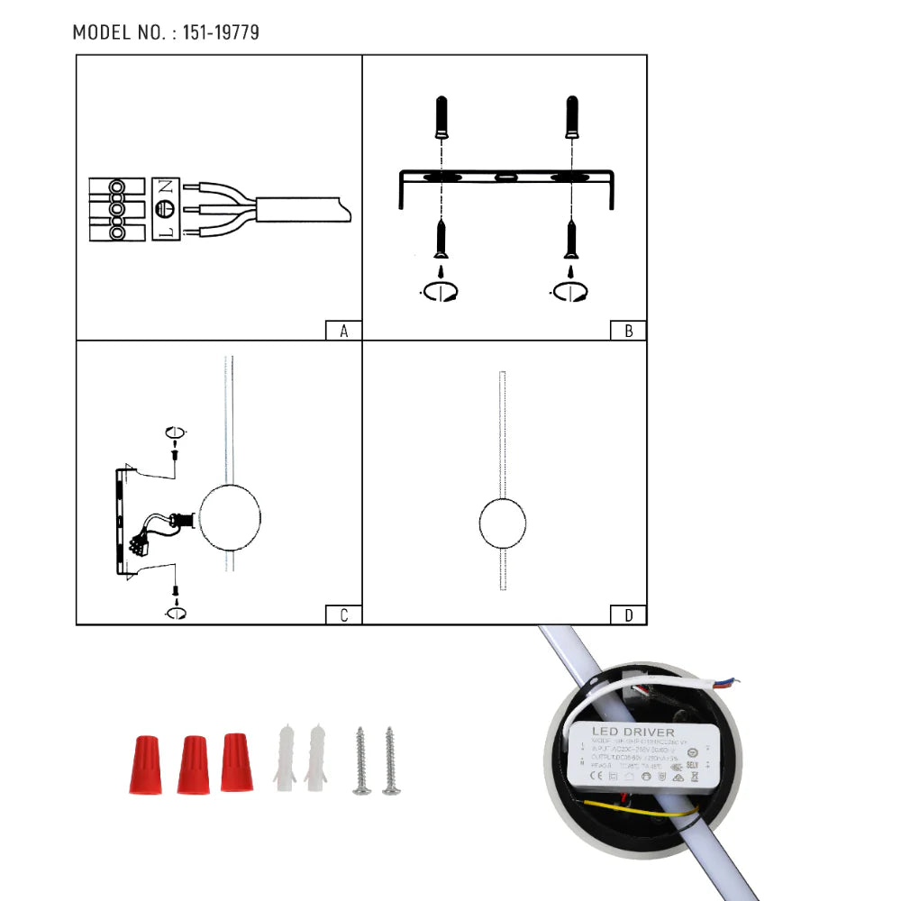 Dual-Function Radiant LED Light Wall or Ceiling Light