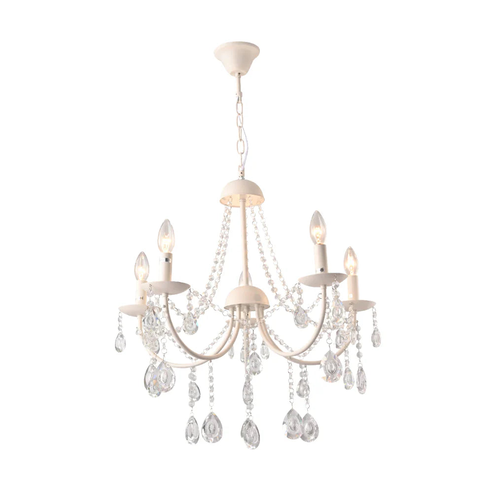 Elegant Cascade Waterfall Crystal Chandelier Ceiling Light