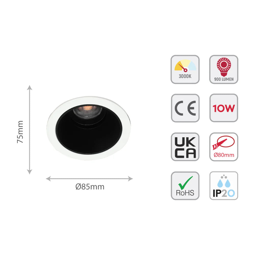 Elite Adjustable COB LED Downlight 10W