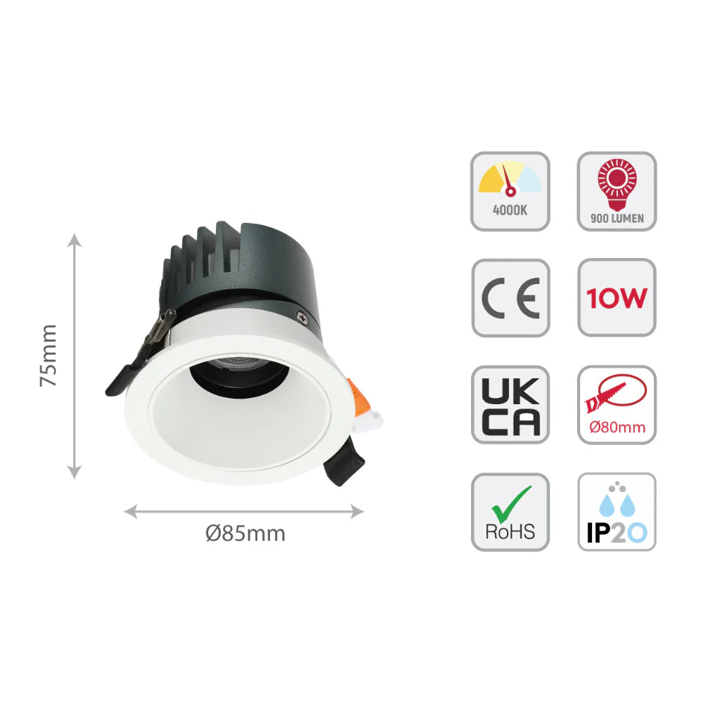 Elite Adjustable COB LED Downlight 10W