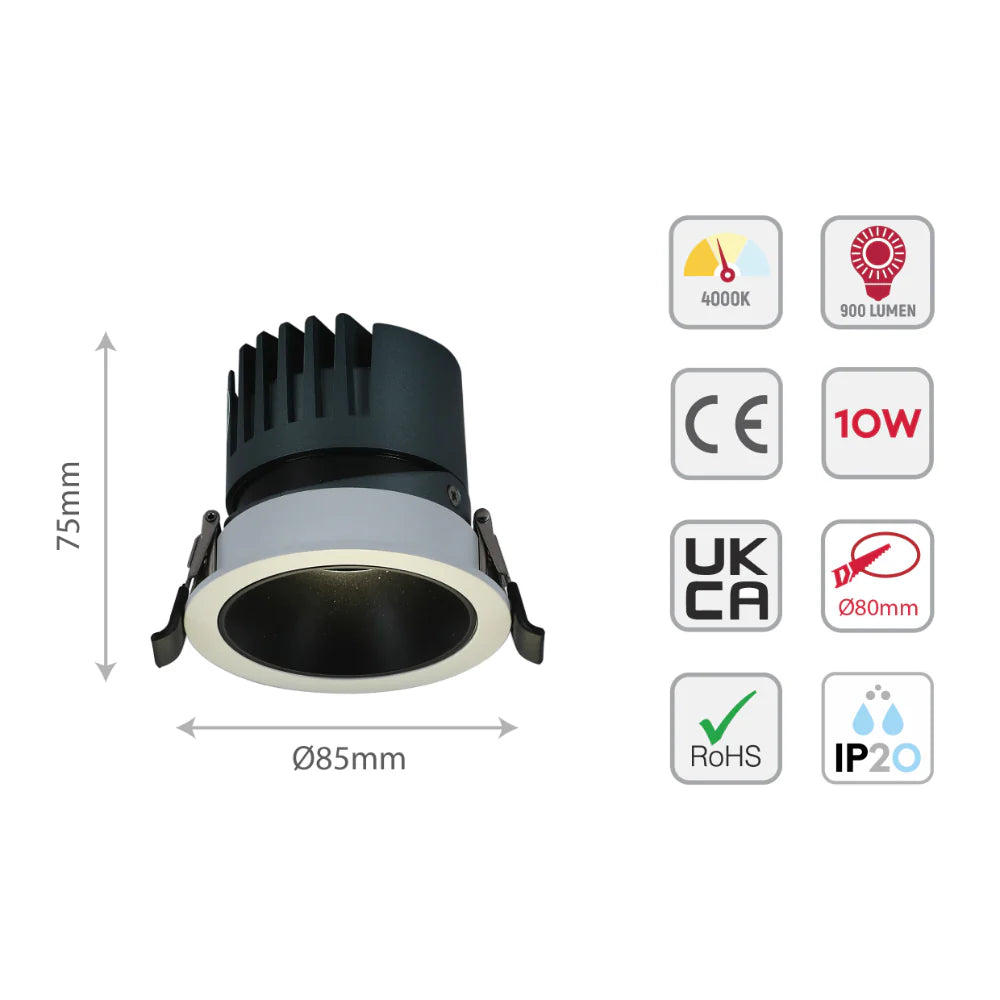 Elite Adjustable COB LED Downlight 10W