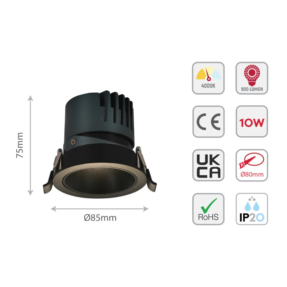 Elite Adjustable COB LED Downlight 10W