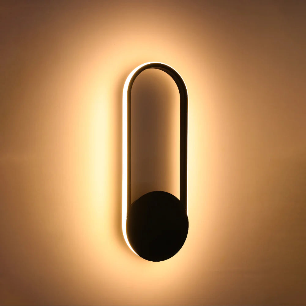 Ellipse Ambient LED Wall Sconce Black 3000K 24W