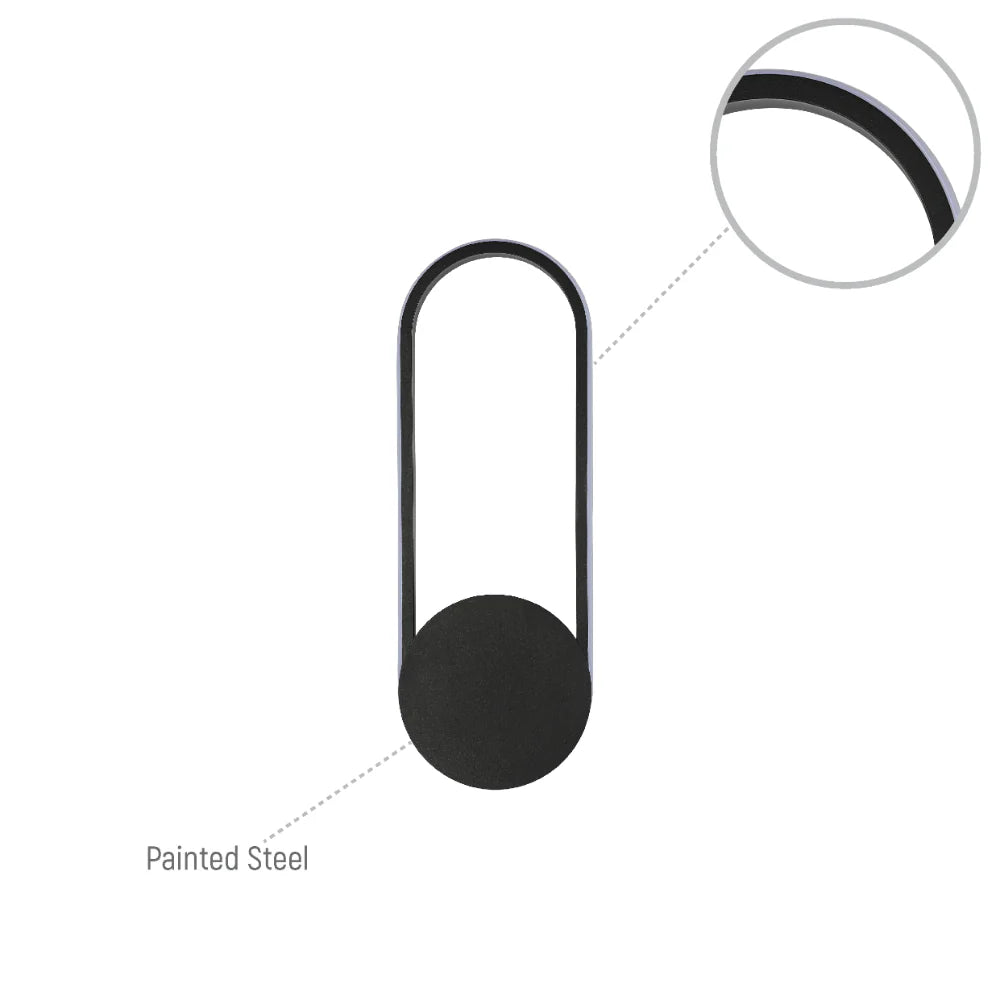 Ellipse Ambient LED Wall Sconce Black 3000K 24W