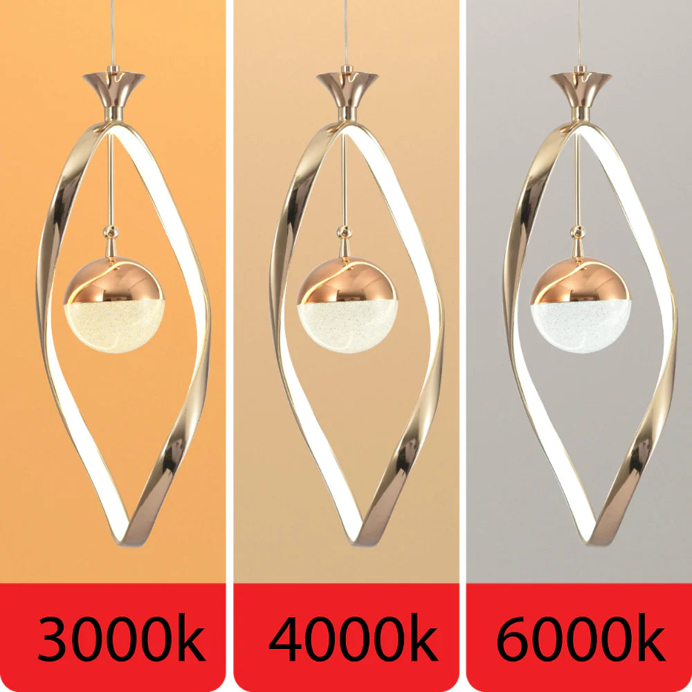 Details of Eternity Pearl LED Pendant Ceiling Light Gold | TEKLED 159-17320