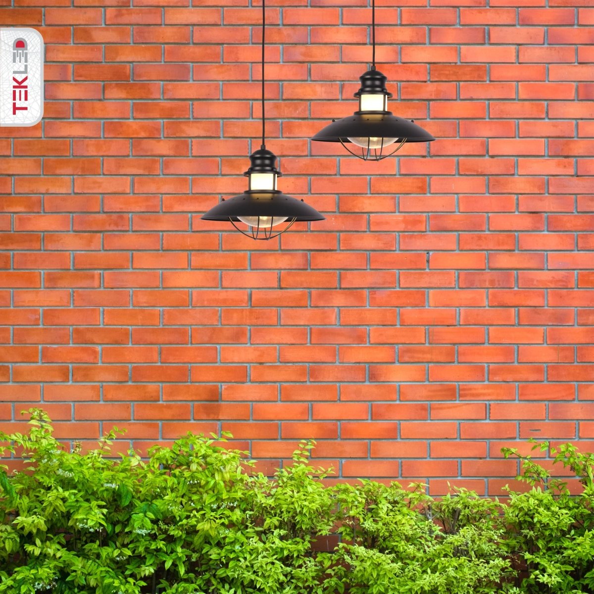 More exterior usage of Sunflower Pendant Ceiling Lamp Matt Black Clear Glass E27