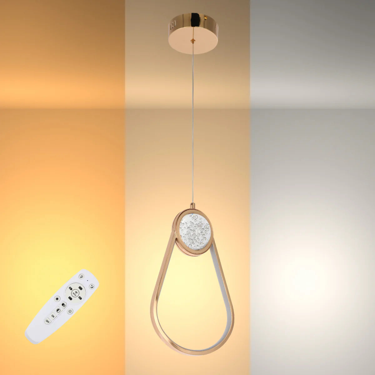 Main image of Farrah Moon Pearl LED Pendant Light Gold 159-18117