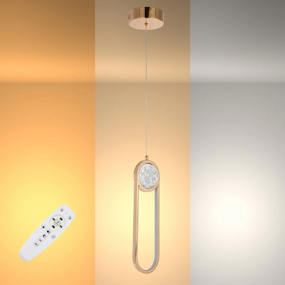 Main image of Farrah Moon Pearl LED Pendant Light Gold 159-18118