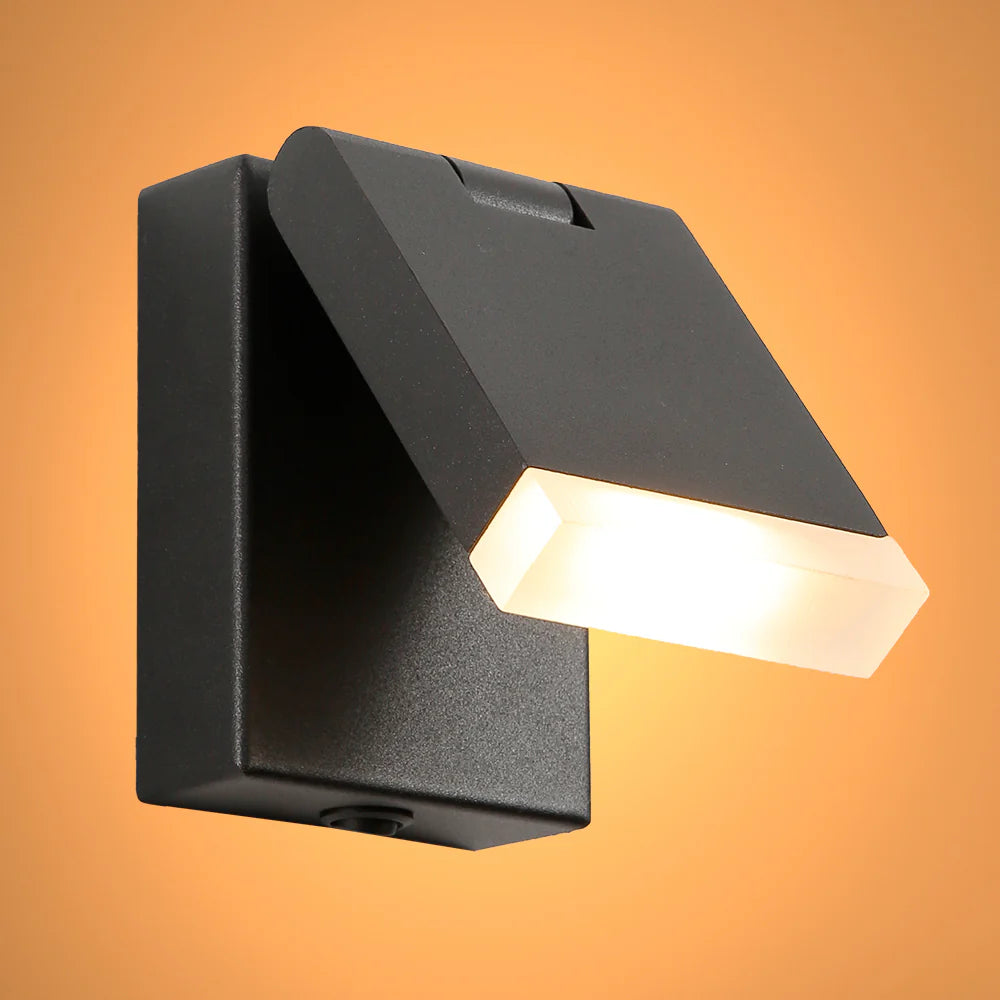 Modern Adjustable LED Bedside Wall Light with Rocker Switch