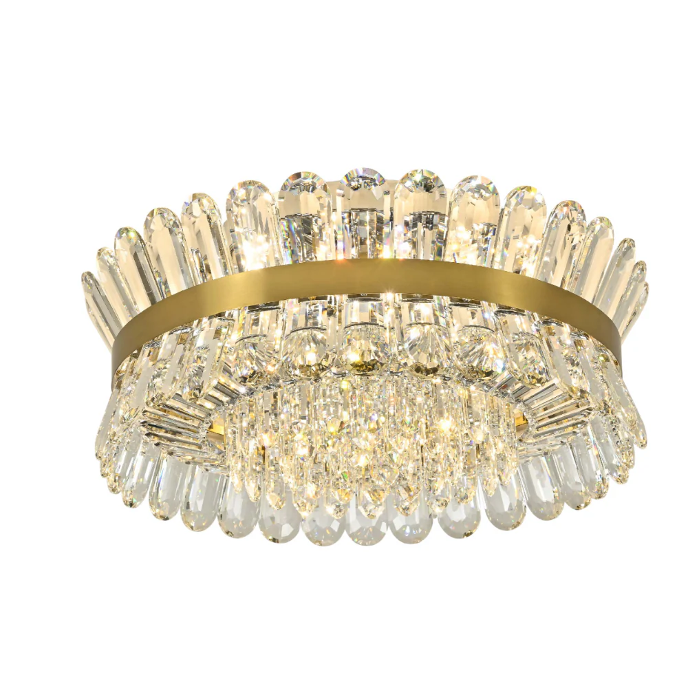 Flush Ring Crystal Deluxe Chandelier Ceiling Light