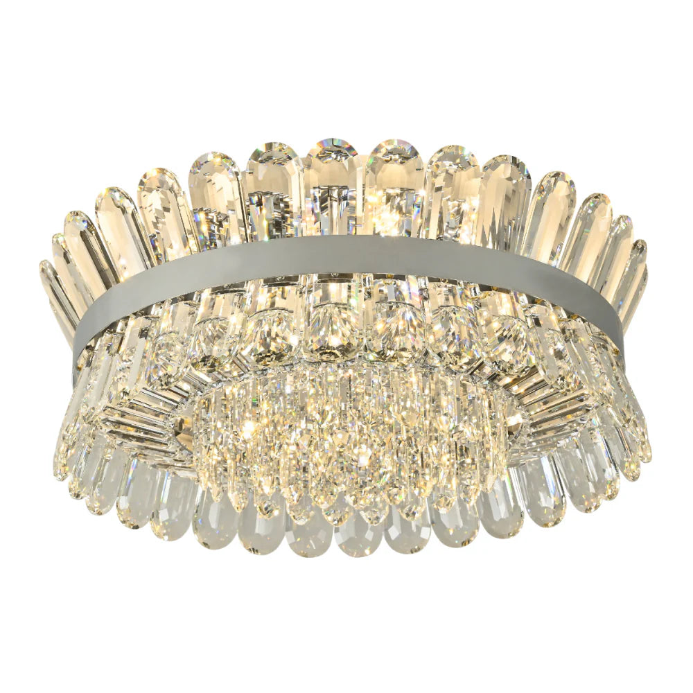 Flush Ring Crystal Deluxe Chandelier Ceiling Light