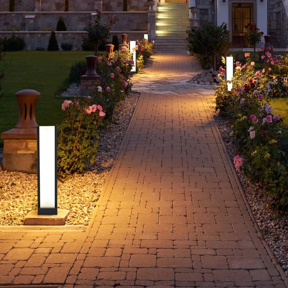 Frammed LED Outdoor Pathway Bollard Lawn Light 20W 4000K