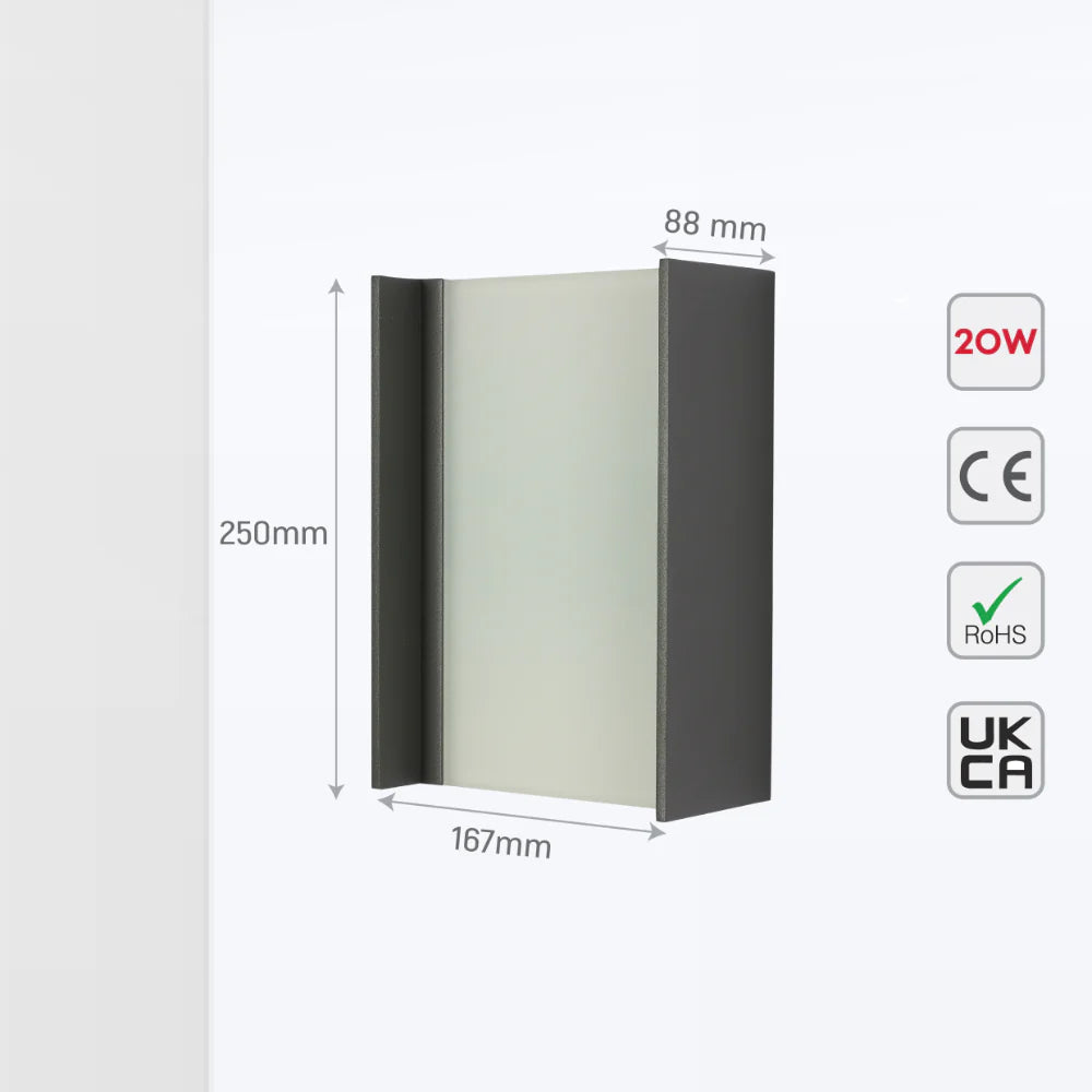 Frammed LED Outdoor Wall Light 20W 4000K