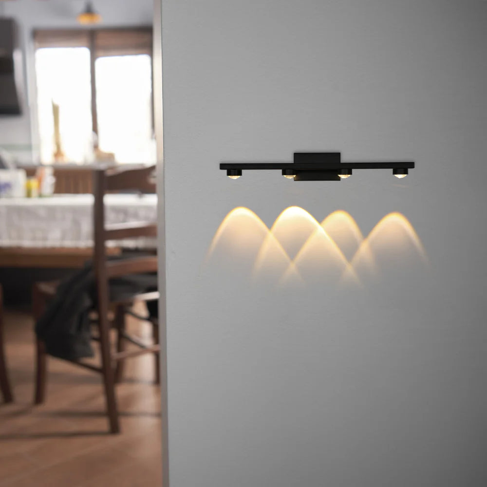 Freja Nordic Mirror LED Wall Light Black 4000K