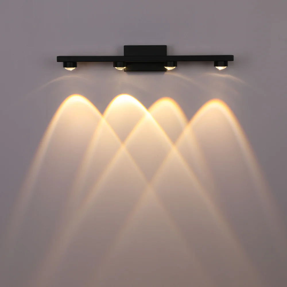 Freja Nordic Mirror LED Wall Light Black 4000K