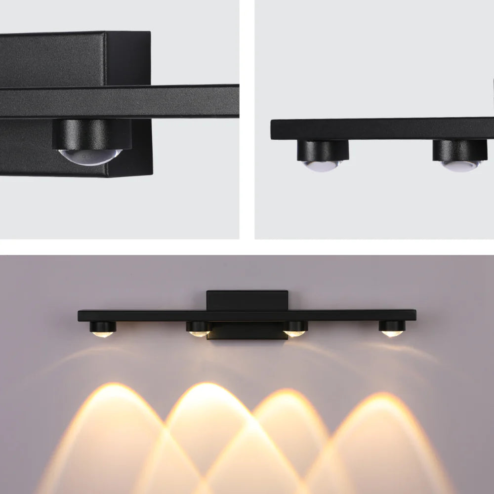 Freja Nordic Mirror LED Wall Light Black 4000K