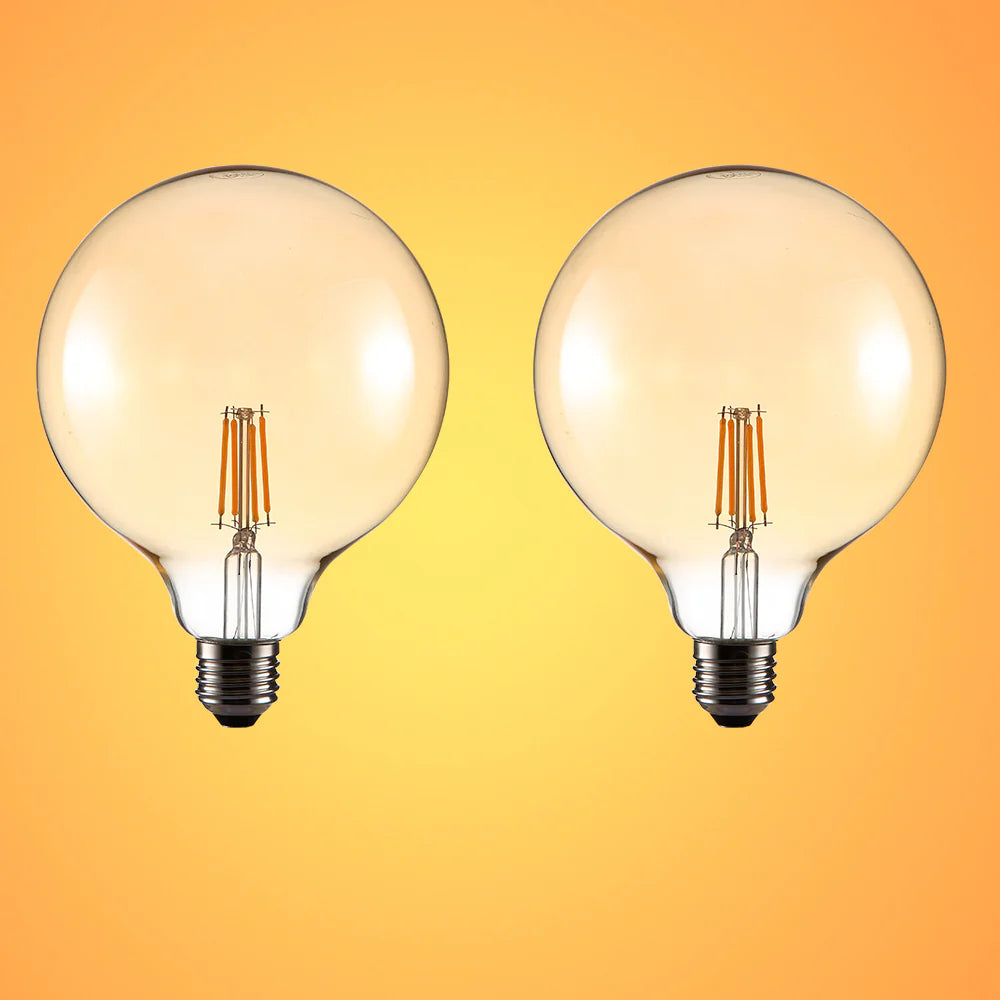 LED Filament Globe Bulb E27 Edison Screw Warm White 2400K