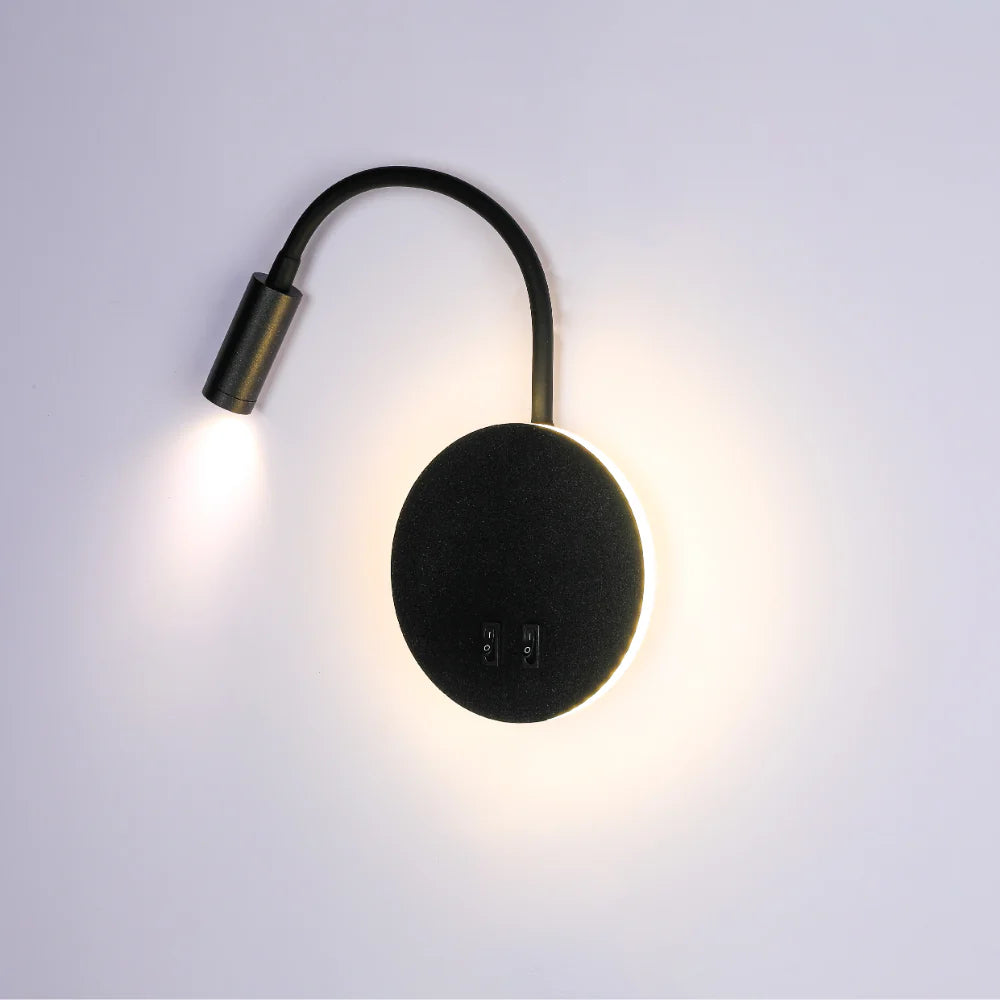 Gooseneck Reading Cove Ambient Bedside LED Wall Light