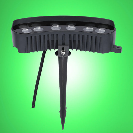 Grey Curved Rectangular LED Floodlight with Ground Stake