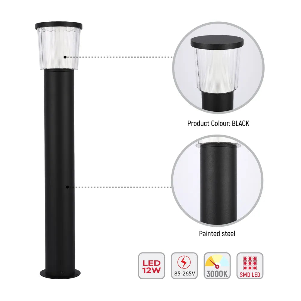 Details of the HaloGlow LED Bollard Light 12W Warm White-257-03066