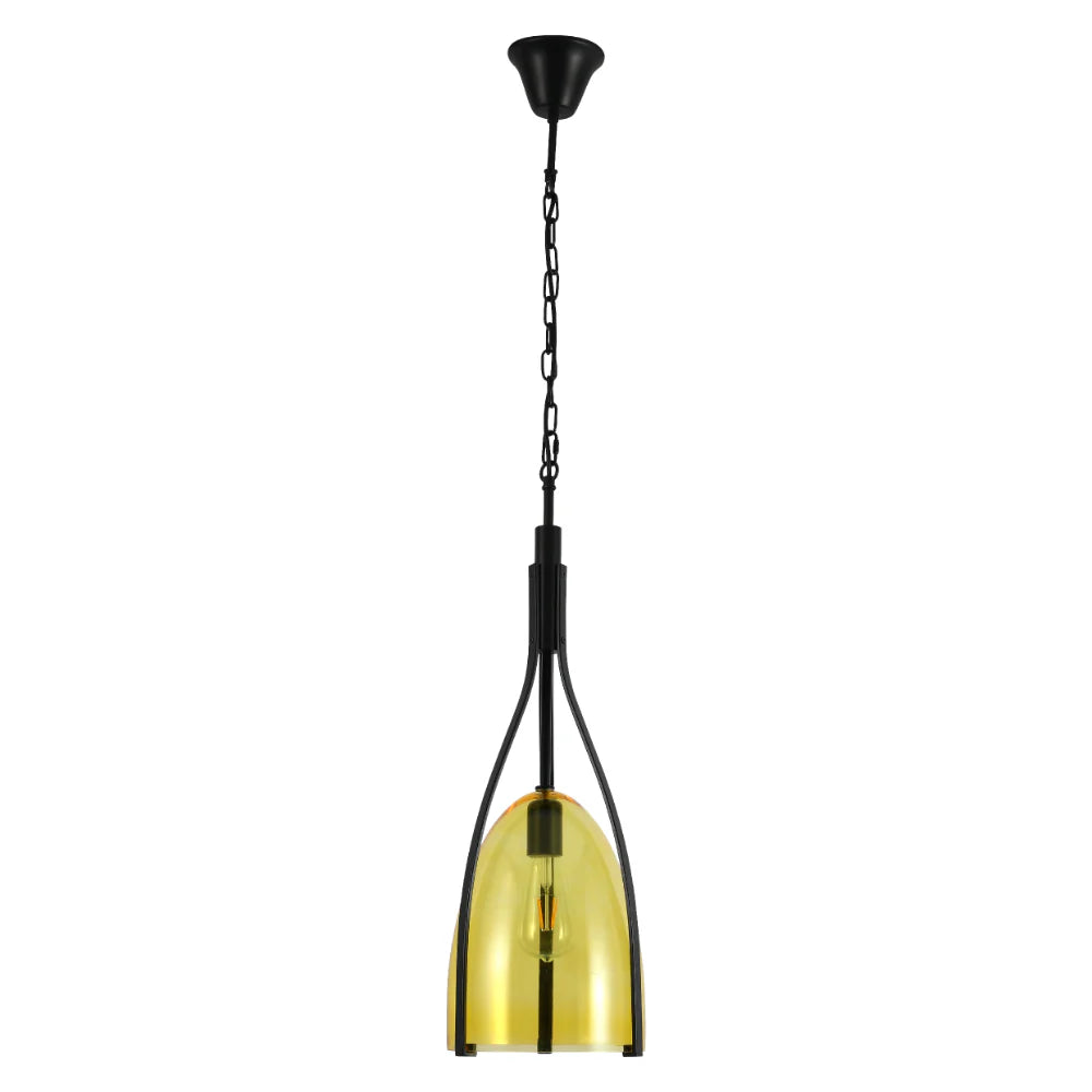 Havana Bell Glass Pendant Light