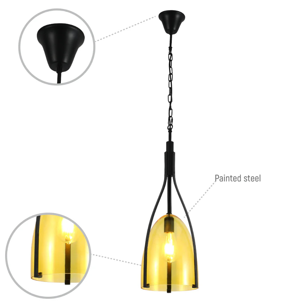 Havana Bell Glass Pendant Light