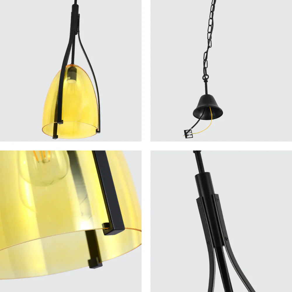 Havana Bell Glass Pendant Light