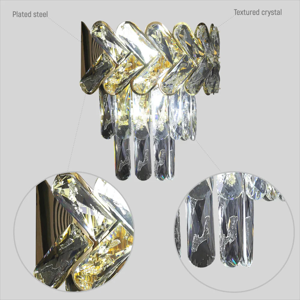 Details of Herringbone Crystal Chandelier Wall Light | TEKLED 151-19724