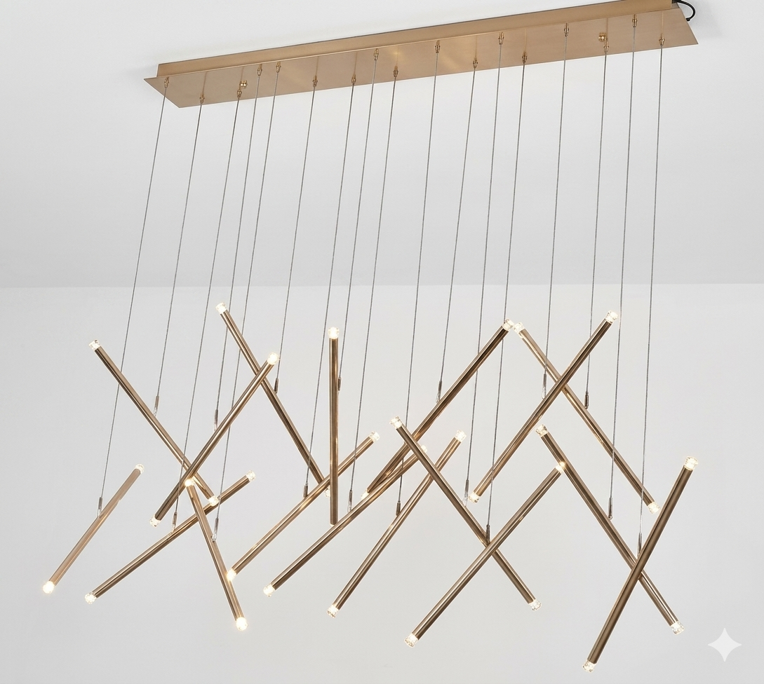 BLACK CHANDELIER MD20047-17 3000K (TEKLED)