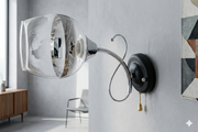 Wall Lamp 32381 1xE27 CHROME+BLACK (TEKAVIZE)