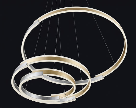 Black+Gold LED Pendant Light D800+D600+D400 T1851-3 3CCT (TEKLED)