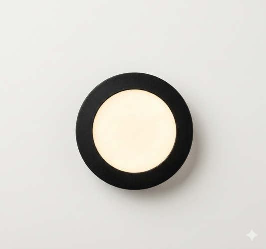 LED BLACK ROUND PANEL 6W SURFACE (TEKLED)
